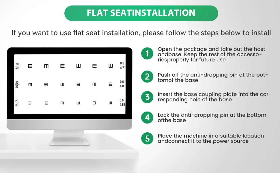 21.5 Inch LCD Digital Visual Acuity Chart Optical Testing Monitor Eye Testing Chart Optotype Display